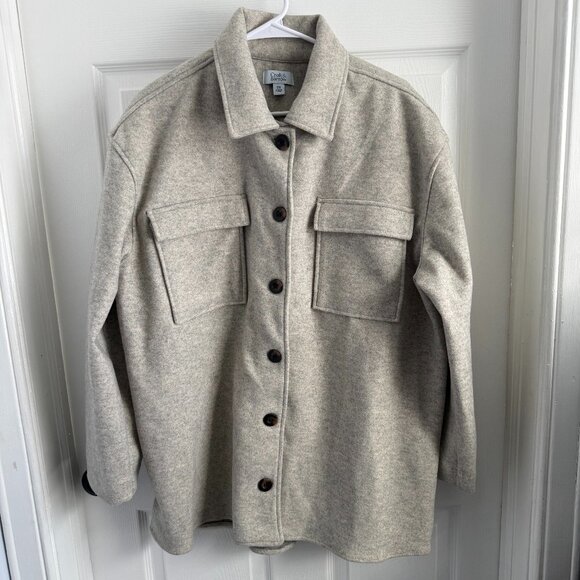 croft & barrow Jackets & Blazers - NWOT Women's Croft & Barrow Gray Shirt Jacket Double Jacket  Sz XXL